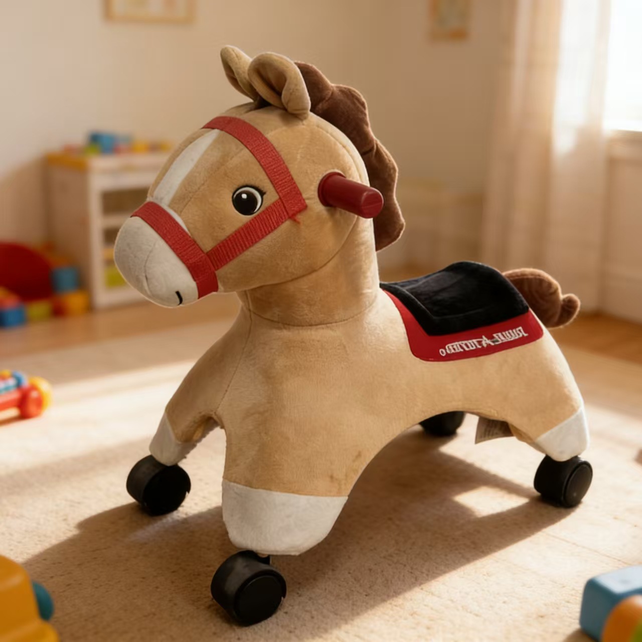 Children's Wooden Toy Rocking Horse Cross-Border Hot-Selling Horse Unicorn Simulation Riding Toy