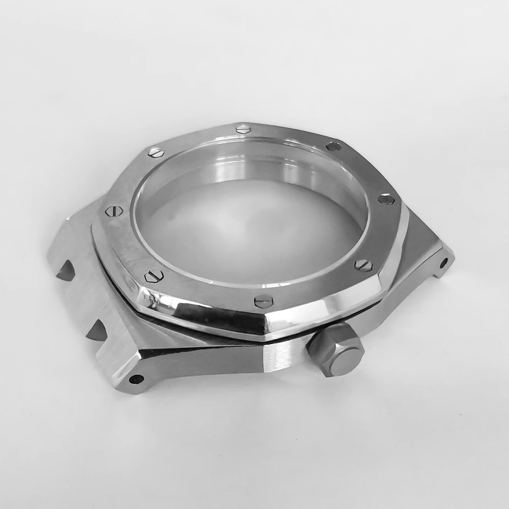 Watch accessories 41mm octagonal stainless steel case with suitable for assembling NH35/NH36/4R36 movement