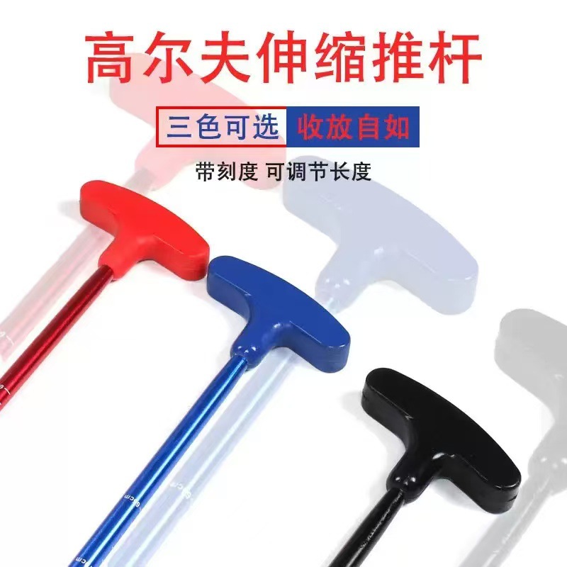 Golf Kidsren's 3-Section Telescopic Putter, 2-Section Double-Sided Club Head, Aluminum Alloy Shaft, Two-Section and Three-Section Adjustable Length