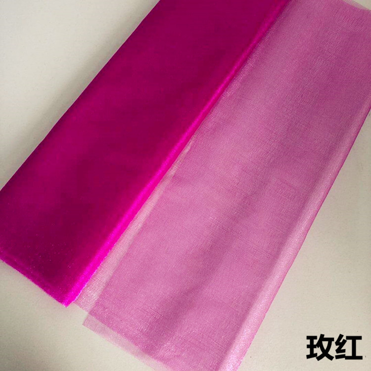 Cross-border in stock wedding decoration snow yarn 48cm * 5m flower packaging yarn curtain OPP paperless tube packaging crystal yarn