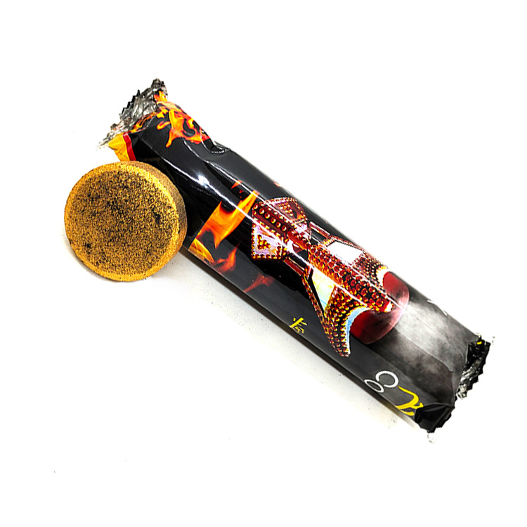 Factory direct 33mm Golden hookah charcoal silver hookah charcoal Arabian hookah quick-burning charcoal quality assurance