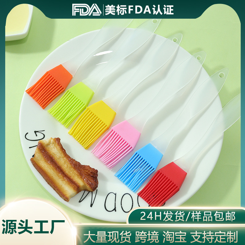 Кисть для гриля из силикона, устойчивая к высоким температурам, пластиковая ручка, оптовая продажа