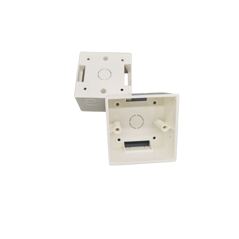 Open mounted high flame retardant bottom box PVC junction box wall universal switch socket base 86 bottom box switch wholesale