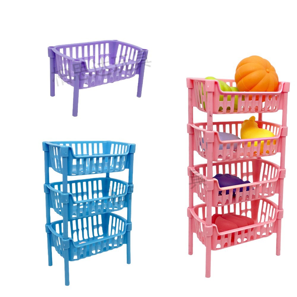 Miniature Mini Storage Rack Artificial Multi-Layer Fruit and Vegetable Rack Doll House Supermarket Shopping Mall Kitchen Bathroom Storage Rack