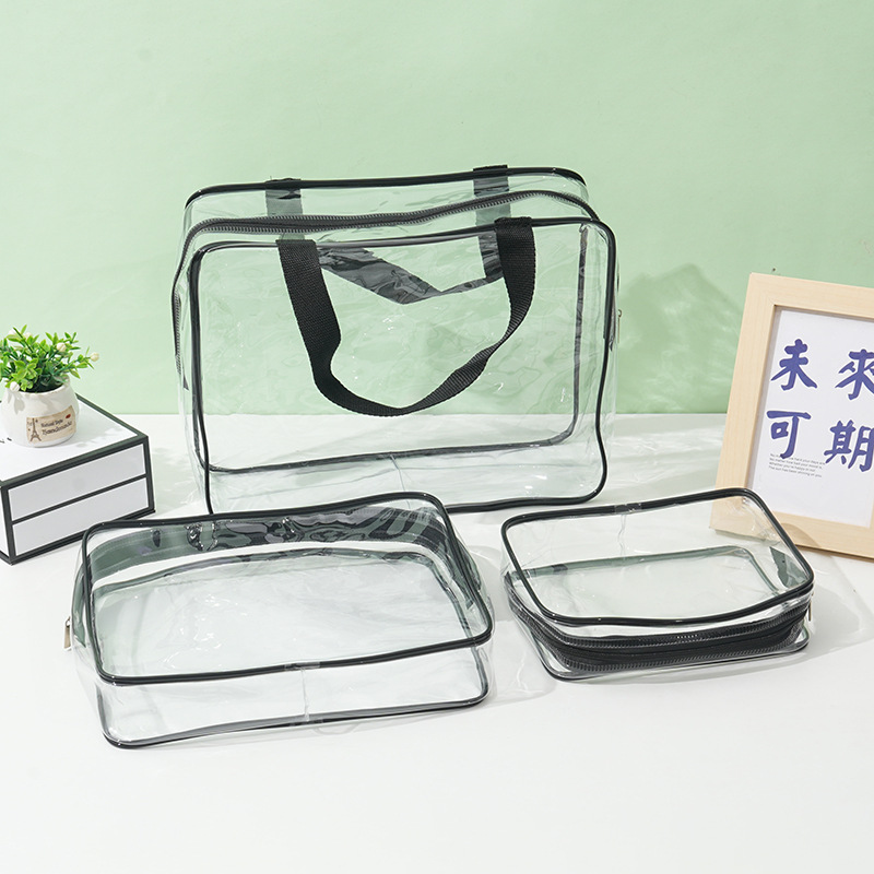 Косметичка корейского стиля, многофункциональная, портативная, маленькая, водонепроницаемая, прозрачная, для мужчин и женщин