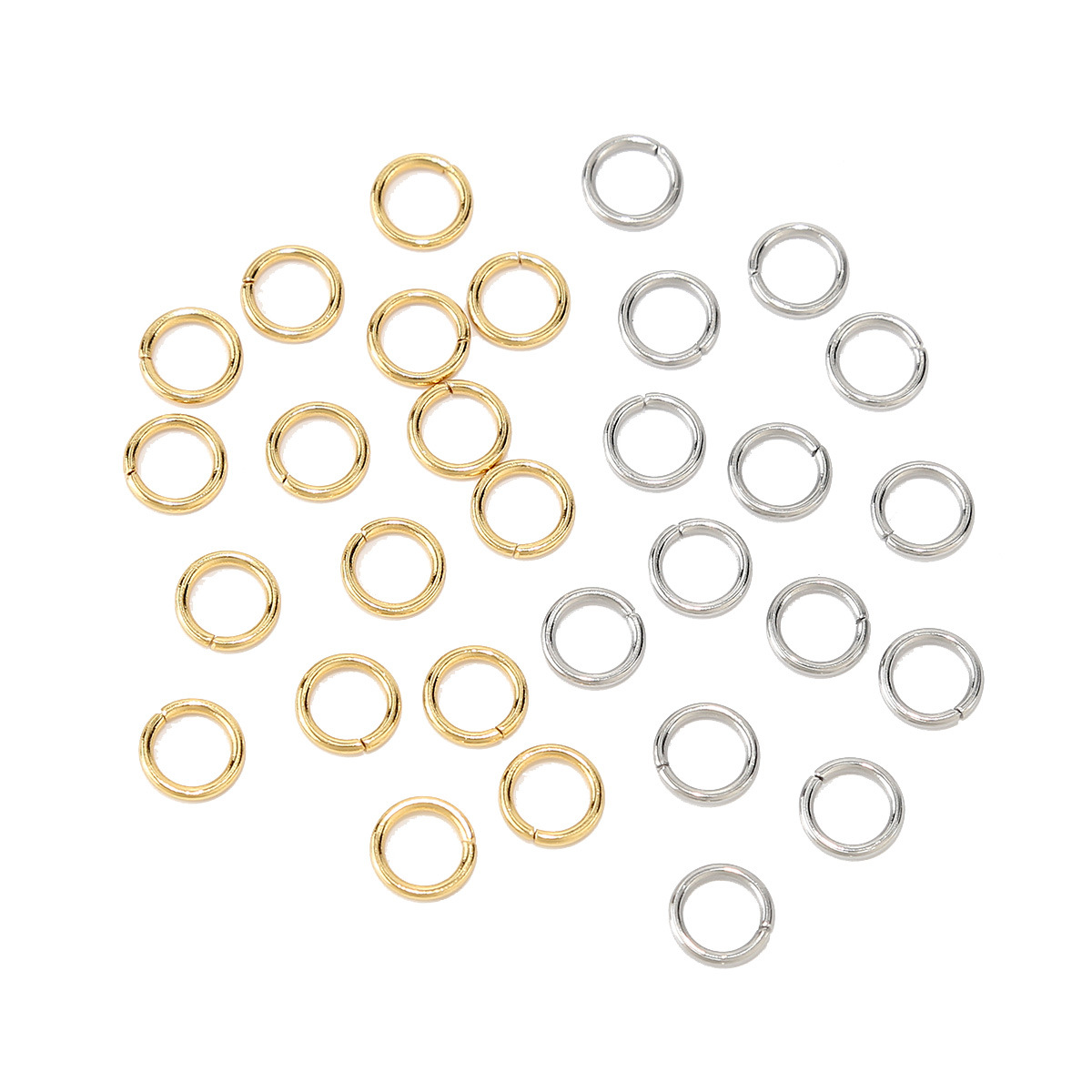Stainless Steel Closed Opening Single Ring Gold DIY Bracelet Necklace Handmade Chain Single Ring O-Ring Jewelry Accessories Single Ring
