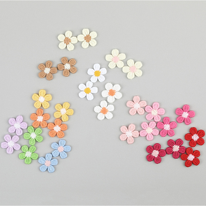 16mm Cute Korean Five-Petal Small Flower Hairpin Headdress Material Children's Shoes Flower Accessories Leggings Accessories 430