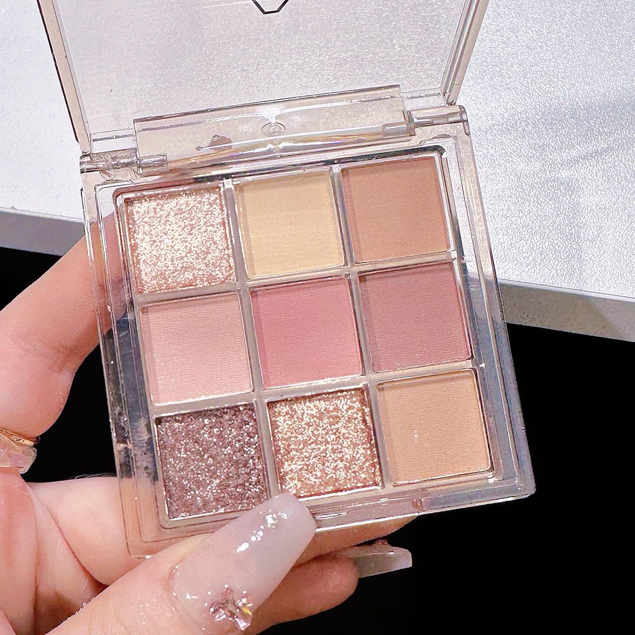 9 color eye shadow plate pearlescent matte earth color flat color makeup eye shadow plate student girl makeup eye shadow plate