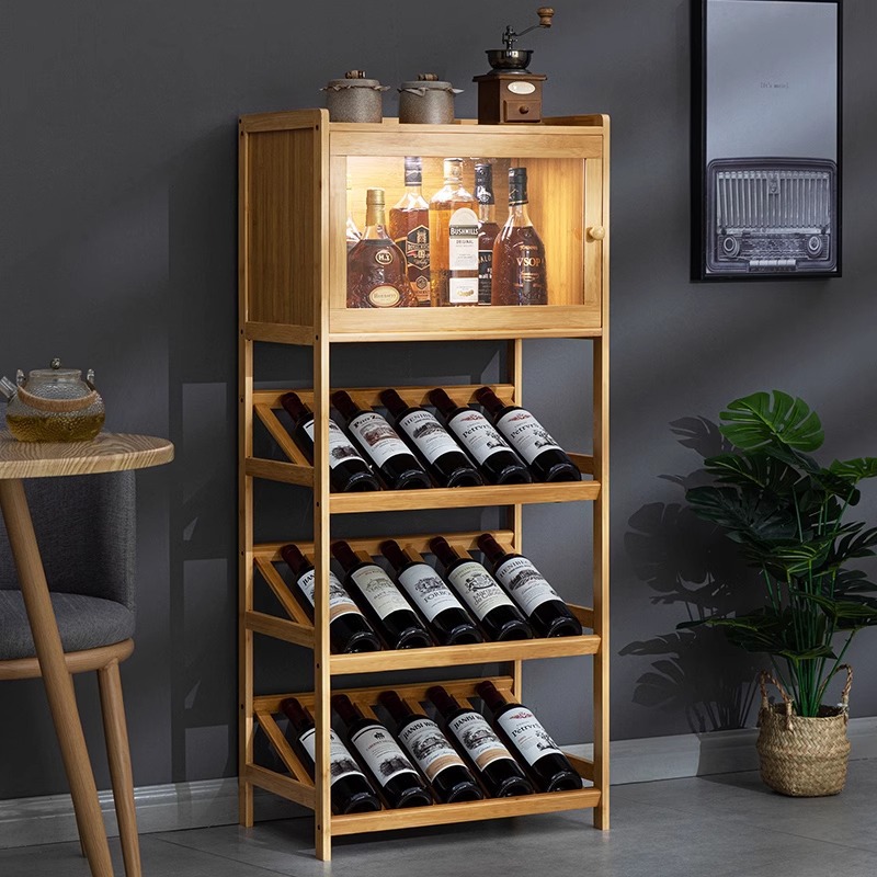 Living Room Wine Cabinet Wall Storage Cabinet Display High-End Integrated Cabinet Red Wine Display Cabinet Small Display Cabinet Home Wall