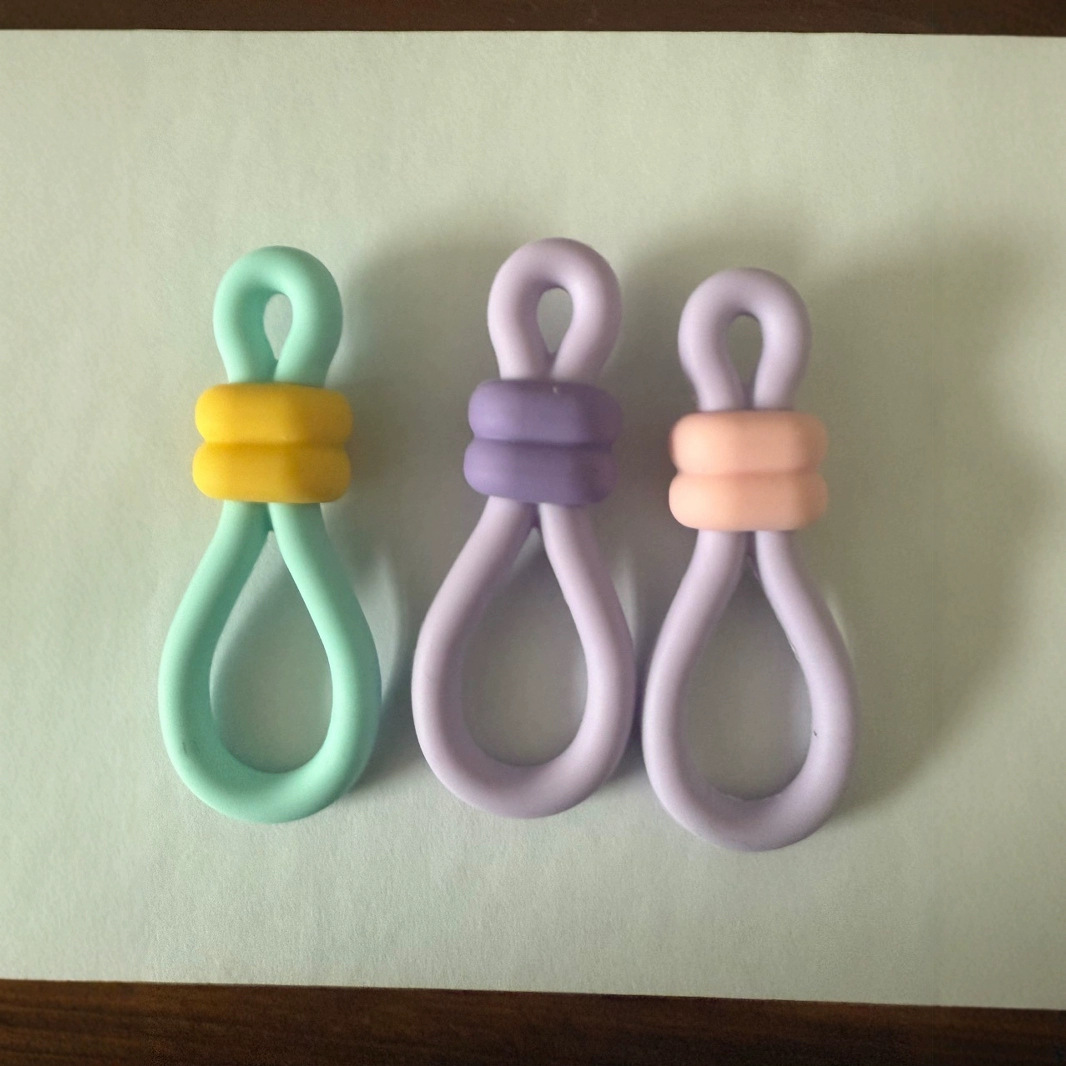 Цветной силиконовый кабельный зажим с подвесным замком для DIY