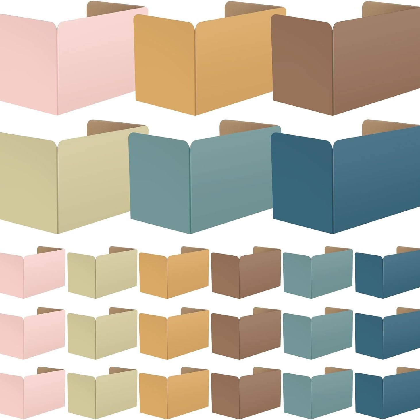 Cross-Border New Spot Pure Color Paper Dining Table Anti-Droplet Bezel Desk Divider Student Desk Divider