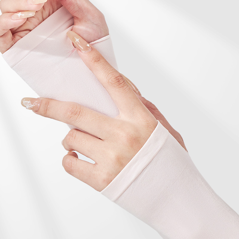 Baonasi Ice Sleeves Summer Sun Protection Sleeves for Men and Women Cycling Solid Color Sleeves Driving Anti-Uv Ice Silk Sleeves
