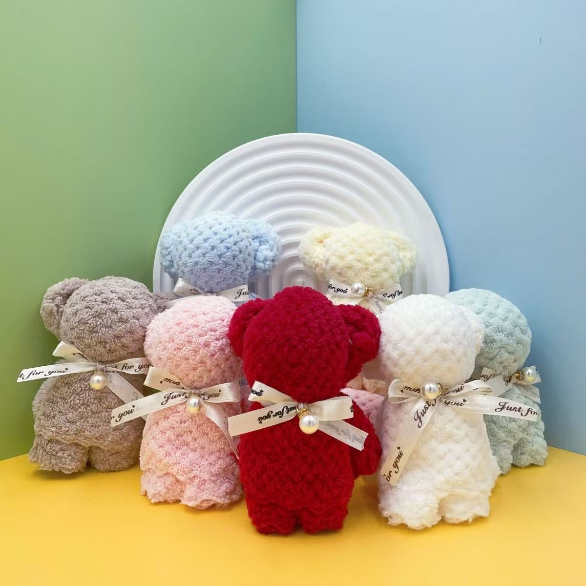 Coral Velvet Pineapple Pattern Pearl Bear Towel Souvenir Gift for Opening, Birthday, Return Gift, Wedding Celebration, Shop Gift Towel