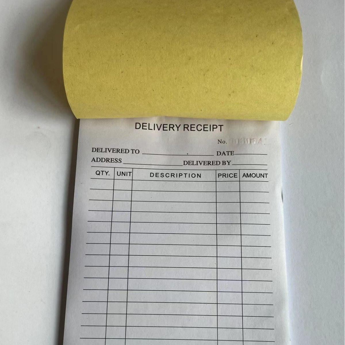 Philippine Southeast Asia Order Document Receipt Delivery Note Receipt Order Slip Invoie