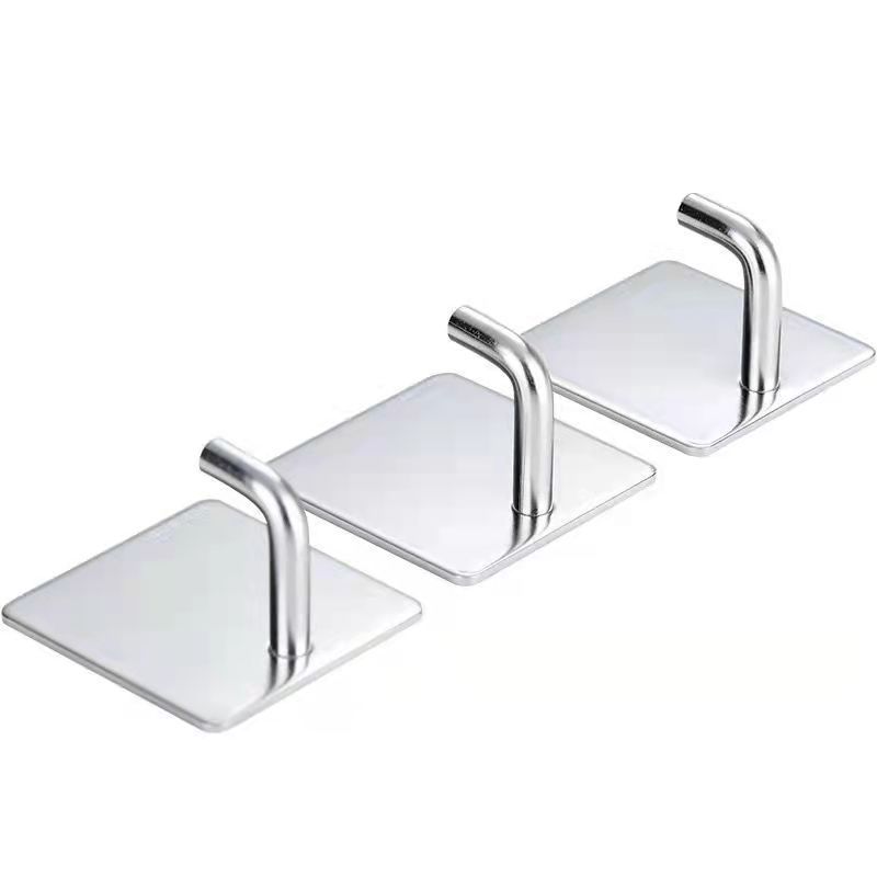 Cross-border kitchen strong sticky hook 304 stainless steel door rear metal kitchen seamless small hook Amazon explosions