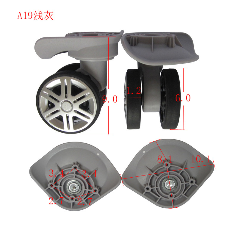 A19 double row wheel luggage wheel accessories universal wheel trolley suitcase luggage wheel pulley
