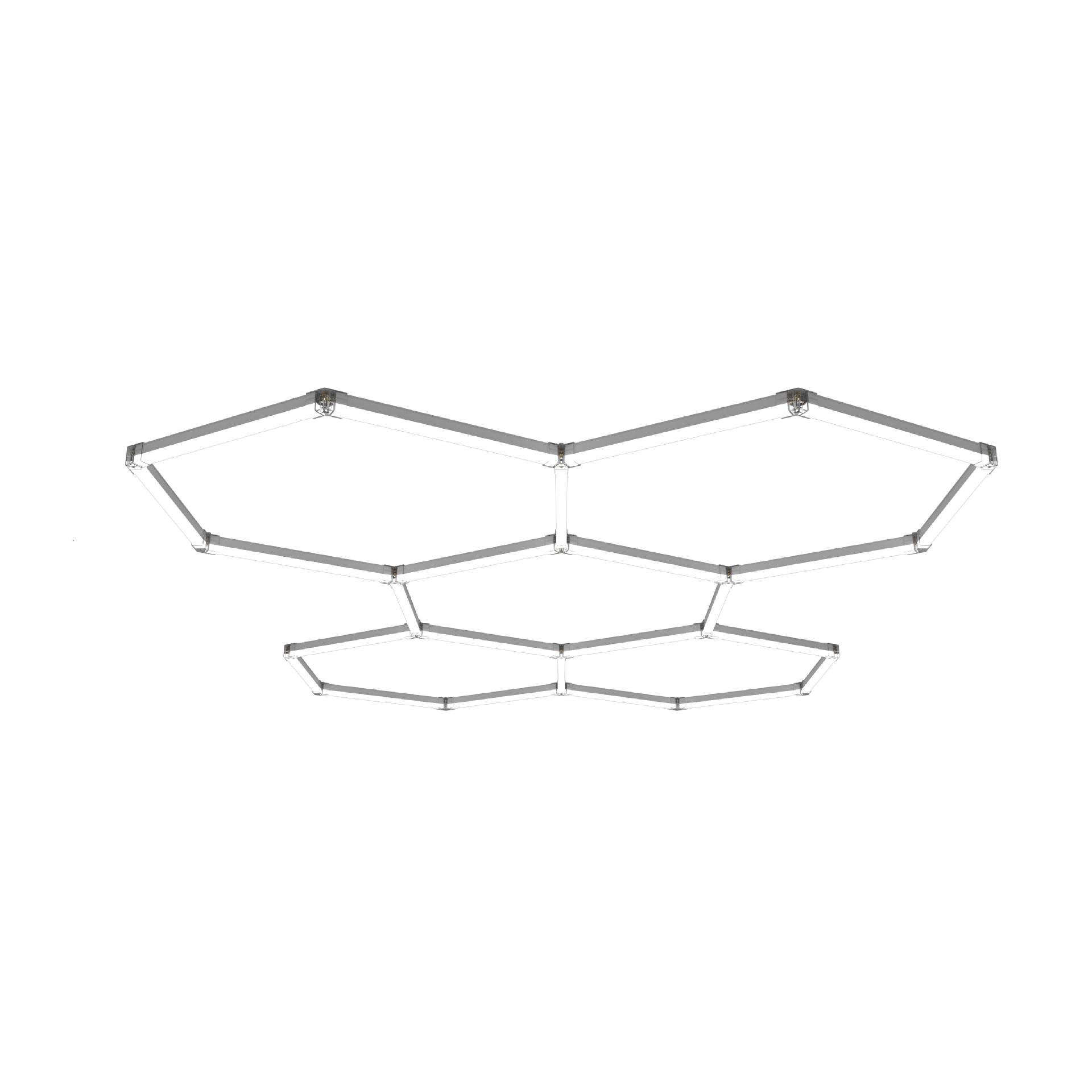 Super Bright Honeycomb Hexagonal Led Garage Light for Auto Detailing Station, Showroom Ceiling, Rgb High-Bay Store Car Wash Light