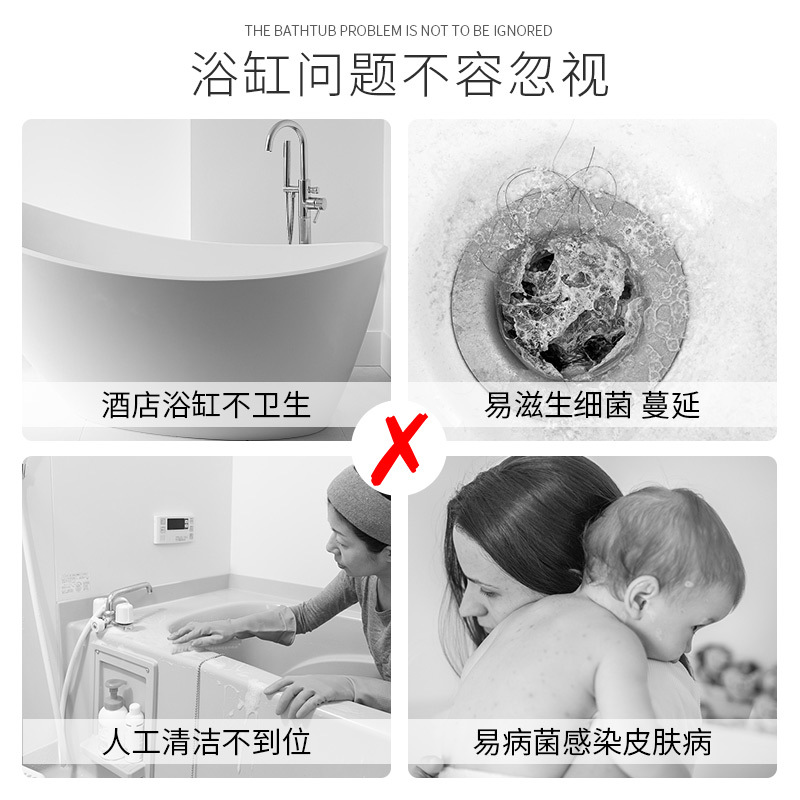 Thickened Oversized Disposable Bath Bag Hotel Bath Bucket Bath Cover Bath Plastic Bag Film Cover Bath Bucket Bath Hot Spring