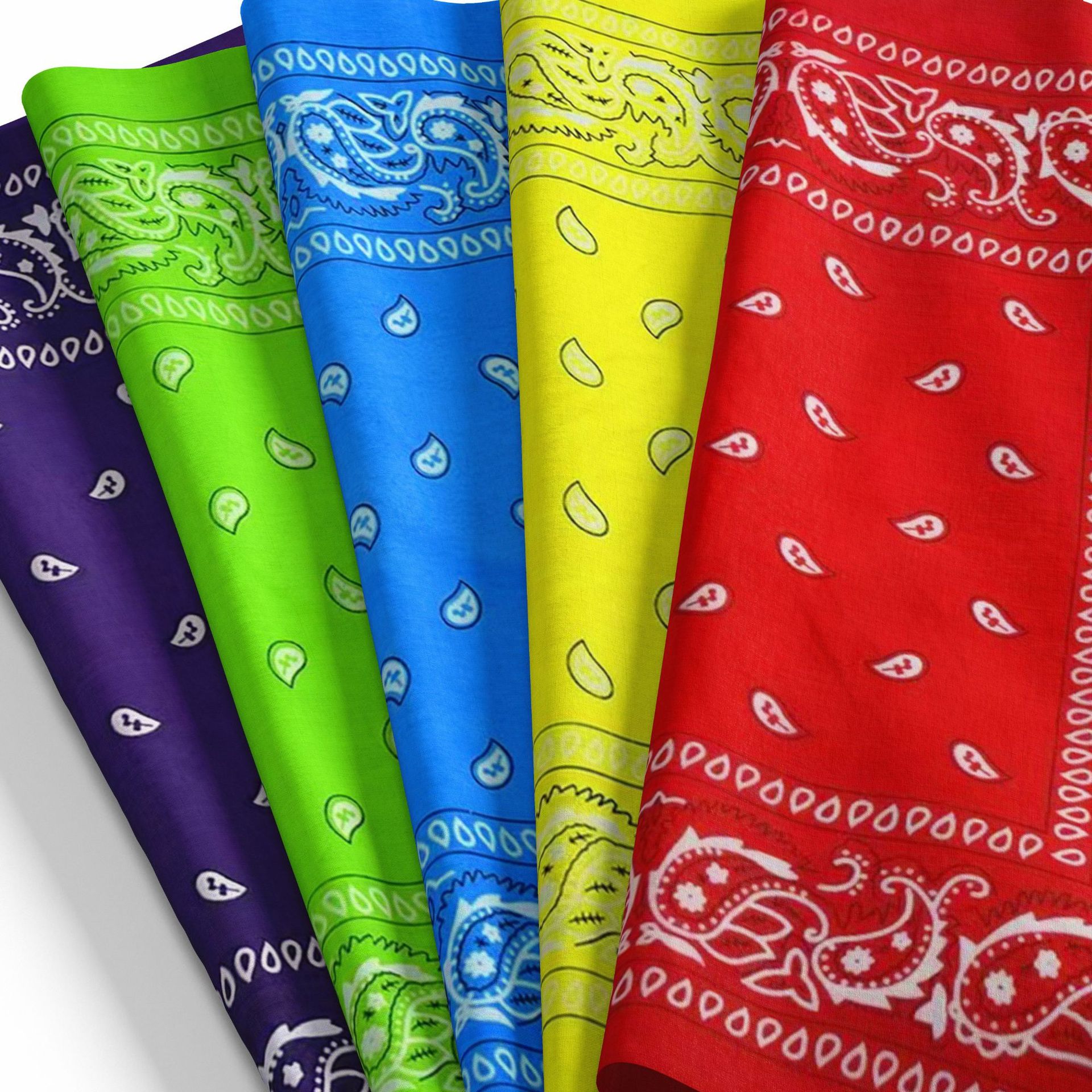 Factory direct supply spot batch of polyester 21g cashew flower scarf Paisley hip-hop hip-hop outdoor polyester