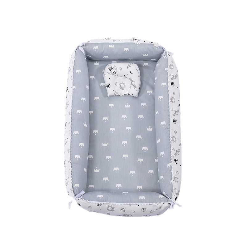 Cross-border Foldable Baby Bed Medium Bed Portable High Side Protective Baby Bed Nursing Bed Pressure-proof Bed