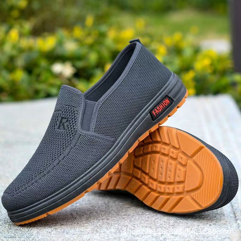 2024 Tendon-Soled Cloth Shoes, Breathable, Lightweight, Casual, Versatile, Soft-Soled, Old Beijing Style, Non-Slip, Wear-Resistant, Durable Men's Casual Shoes