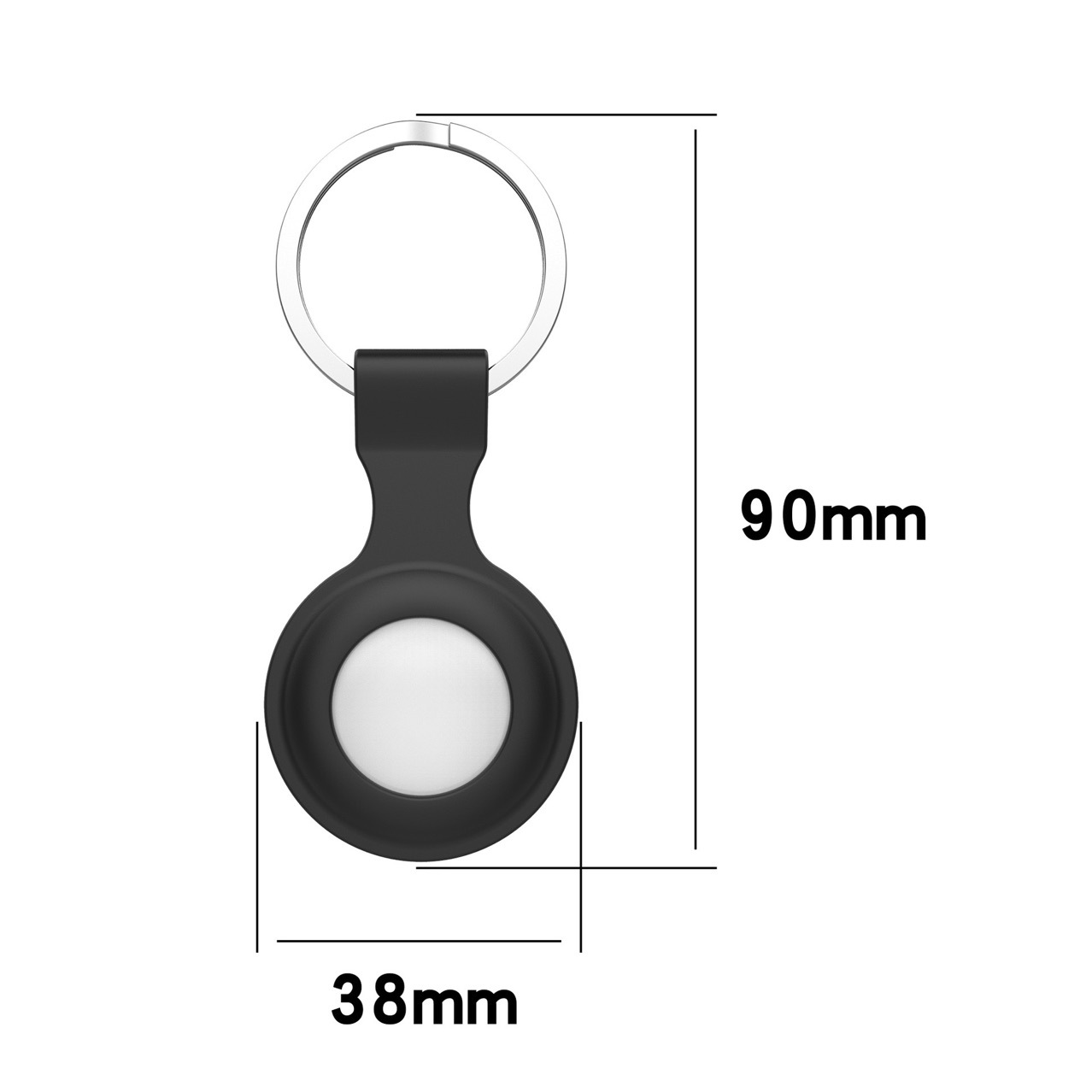 Suitable for Apple airtags Locator Silicone Hollow Protective Cover Metal Ring Soft Rubber Protective Shell