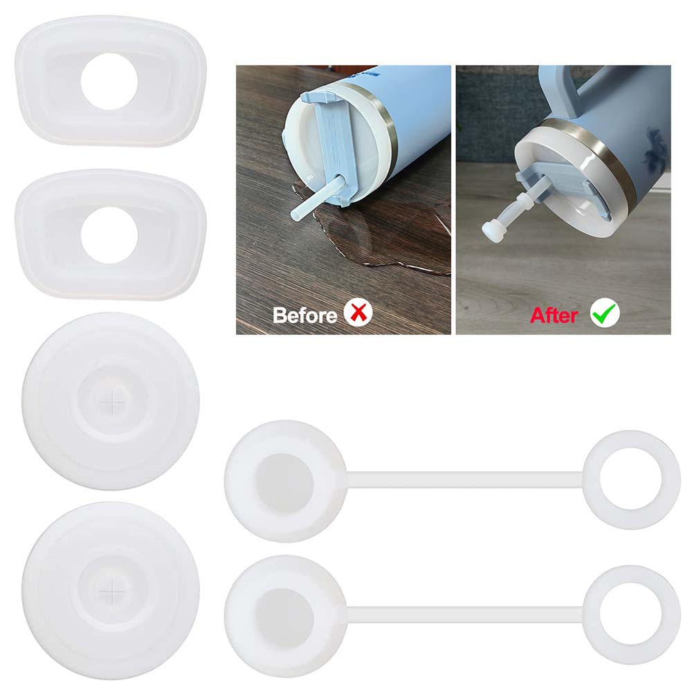 Крышка для стакана с соломинкой, силиконовая, герметичная, пылезащитная, комплект для стакана Стэнли, противопроливная