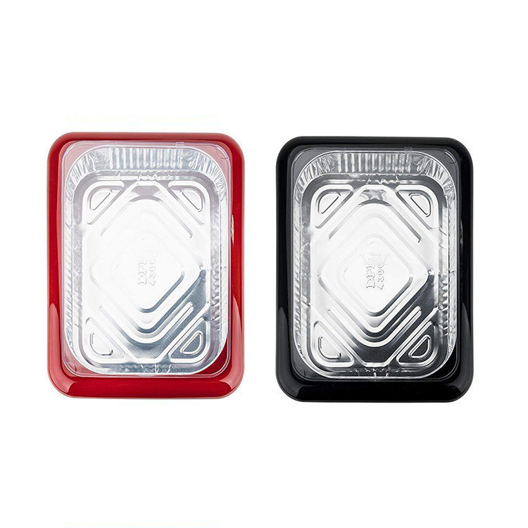 2 in 1 Foil Fancy Panz Tin Foil Crisper Tray Picnic Tin Foil Thermal Insulation Fresh-Keeping Plastic Tray