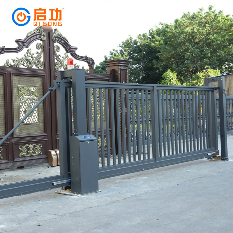 Qigong Suspension Door Factory Gate Aluminum Alloy Suspension Door Courtyard Gate Electric Linear Segmental Telescopic Suspension Door