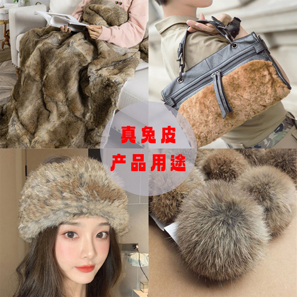 Ready Supply of Raw Materials, Whole Piece of Real Rabbit Skin, Car Mat, Knee Pads, Waist Pads, Warm Fur, Natural Blanket, Fur All in One