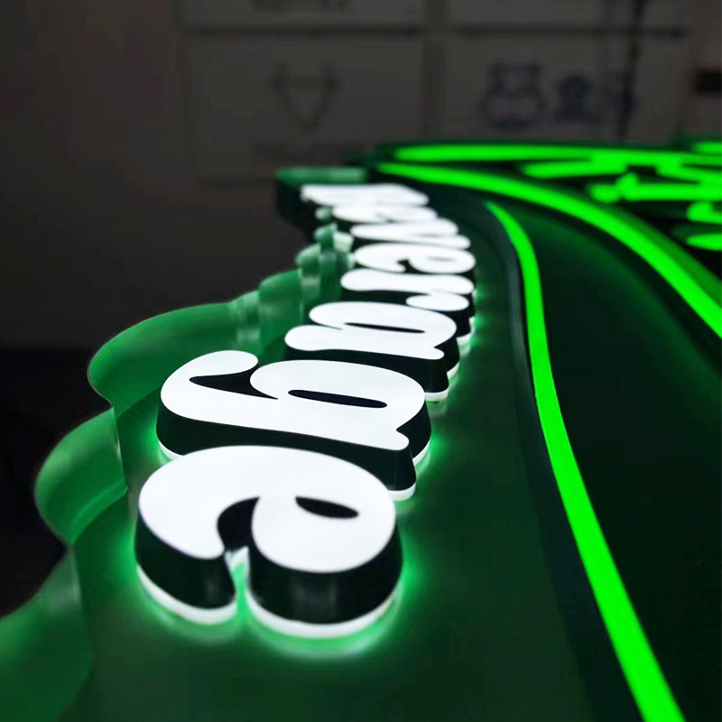 American-Style Internet Celebrity Wrought Iron Retro Metal Lettering Led Neon Sign Custom Storefront Logo