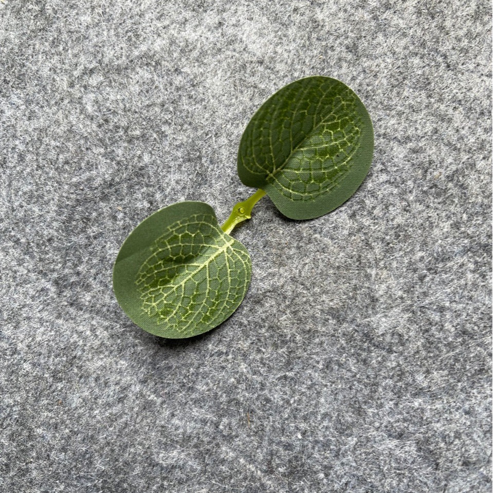 Искусственный эвкалиптовый лист, шелкографическая симуляция, один лист, аксессуары, декоративные тканевые листья для Amazon