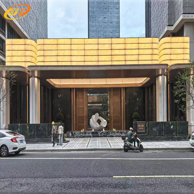 Jade Glass Acrylic Marble Artificial Jade Board Glass Stone Ceiling Background Wall Luminous Column Curved Board