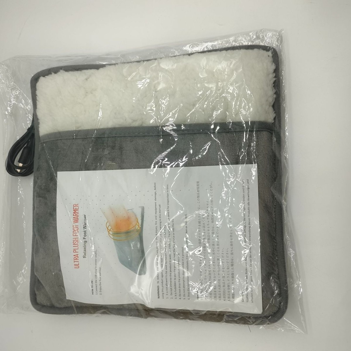 Cross-border Hot Selling USB Temperature Adjustable Electric Heating Shoes Electric Heating Shoes Foot Warmer Artifact Heating Slippers Home Office Electric Heating Shoes