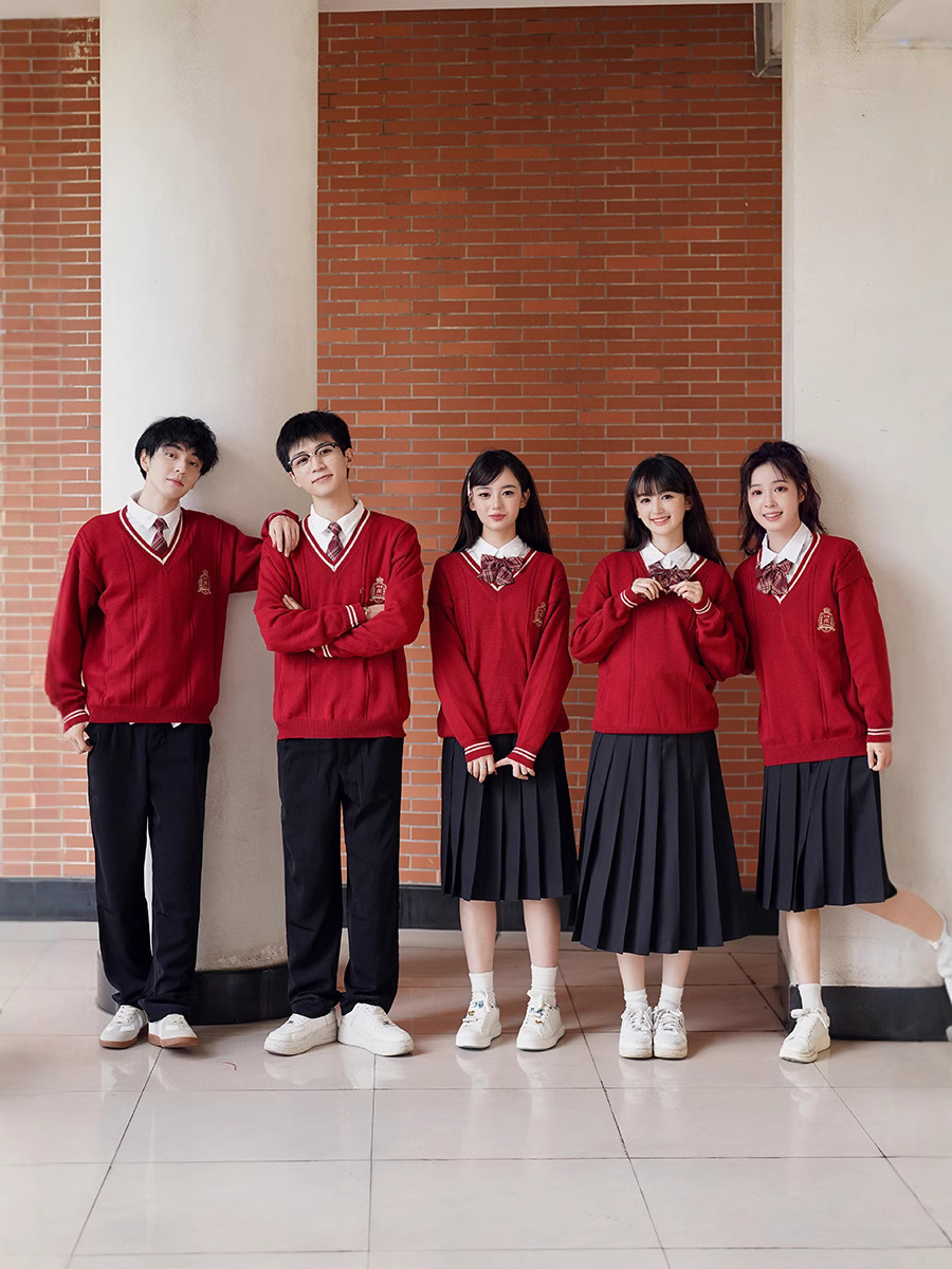 Class uniform autumn college style sweater junior high school students Senior high school students sports graduation chorus uniform school uniform suit