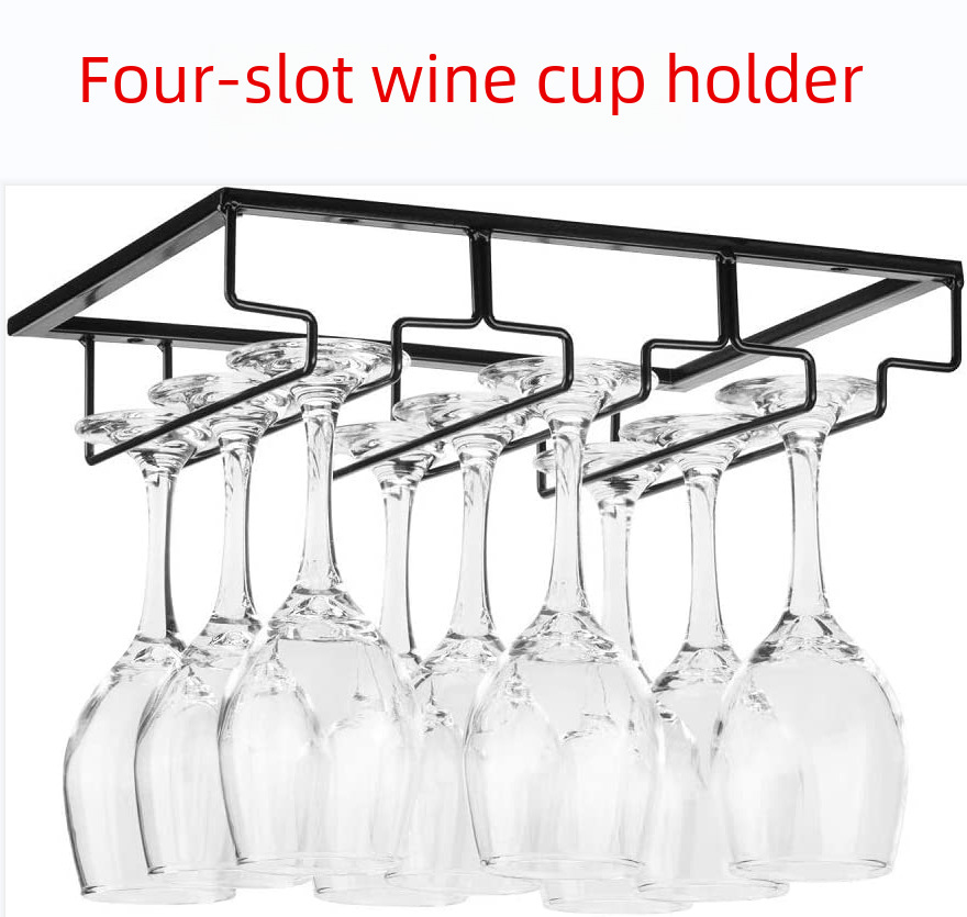 Cross-Border Creative Wine Glass Holder Iron Red Wine Glass Holder Kitchen Upside-Down Cup Holder Bar Home Wine Cabinet Hanging Wine Glass Holder