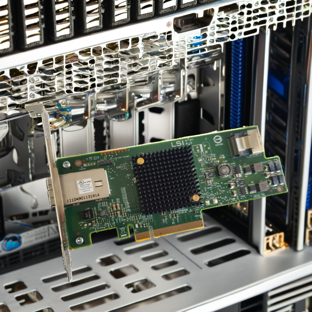 Original Large-Scale Integrated Circuit Sas 9217-4I4E 8-Port Hba Card with 4 Internal and 4 External