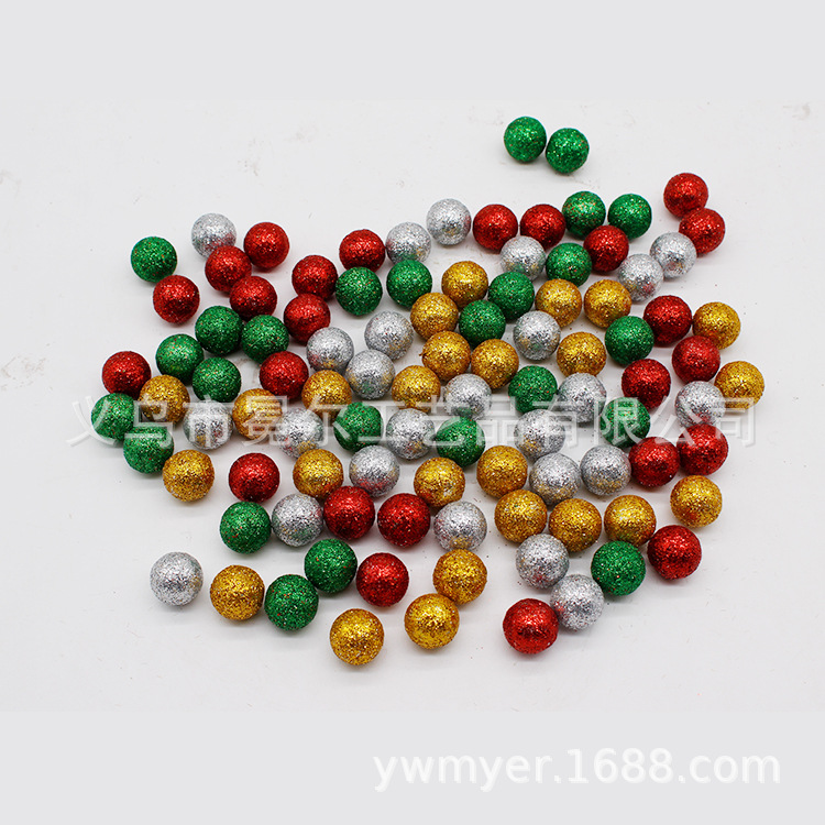 Золотая порошковая пенопластовая шарик 1.8см новогодний шар золотой порошковый подарок для декора