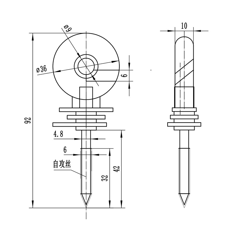 Spot Digital Fence Insulator Grid System Insulating Nail Self-Tapping Red Insulating Buckle Livestock Breeding Pasture