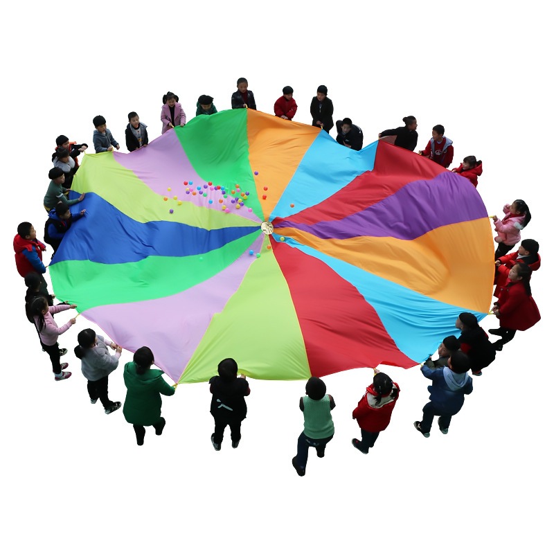 Rainbow Umbrella Kindergarten Outdoor Props Children's Early Education Teaching Aids Sensory Integration Training Toys Intelligent Activity Equipment