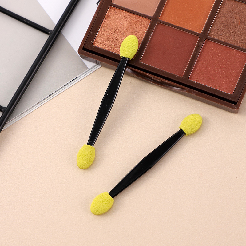 Factory direct non-disposable double dizziness dye brush latex sponge eye shadow stick eye makeup brush beauty tools