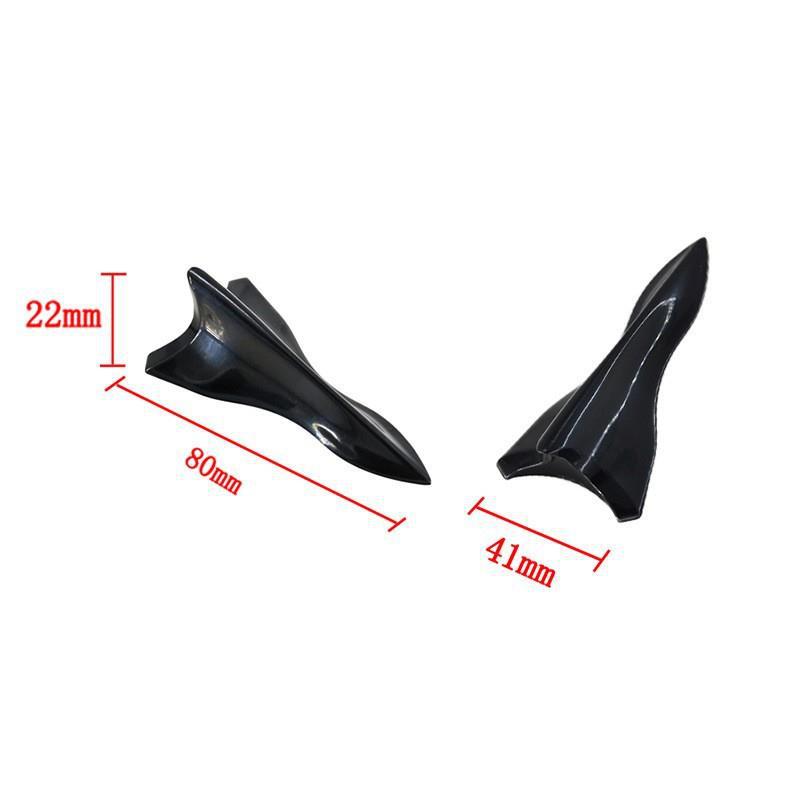 Auto Supplies Roof Rear Wing Black Shark Fin Universal Pointed Carbon Fiber Bumper Roof Modification Parts