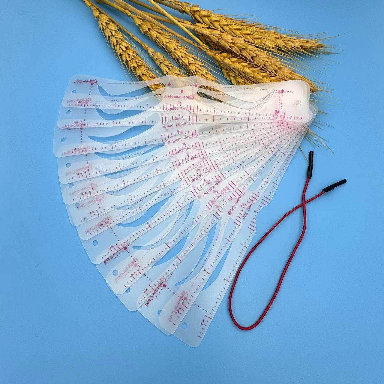 One-piece eyebrow painting wholesale tool eyebrow repair auxiliary card lazy beauty card eyebrow hair sticker strip card semi-transparent ruler