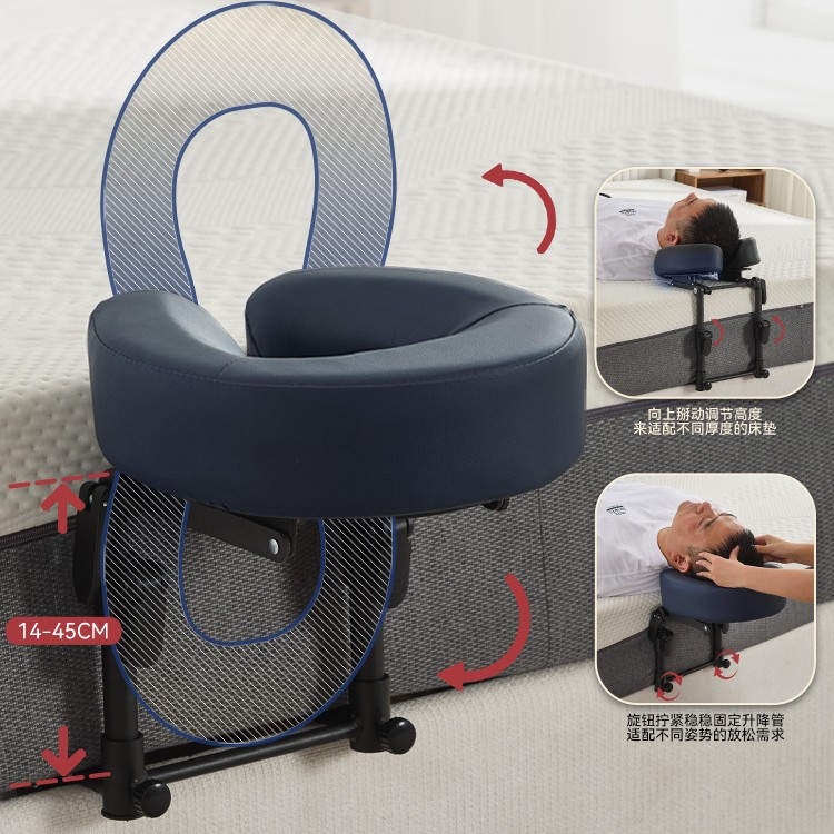 Suspended Massage Headrest Support Frame for Face Hole Household Mattress Side Folding Portable Beauty Eye Surgery Recovery Pillow