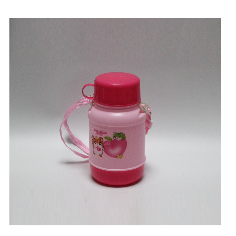 Export Products Single Shoulder Back Children's Kettle Cartoon Water Cup Plastic Outdoor Sports Kettle with Water Cup