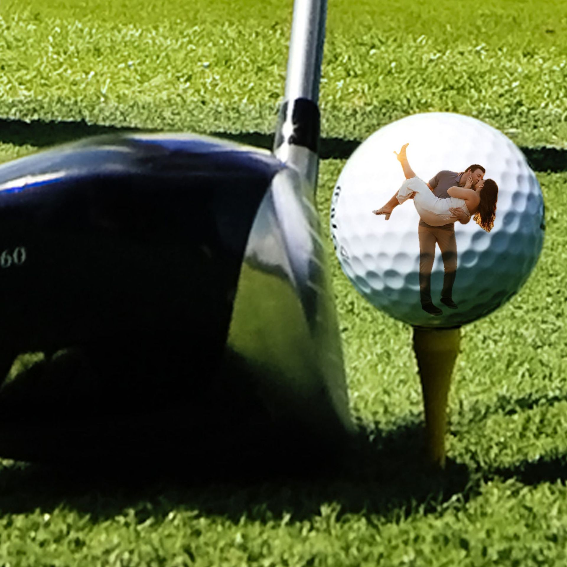 Customized Cross-Border Hot-Selling Golf Golf Two-Layer Ball Can Be Printed with Various Pictures and Multi-Color Logo Text