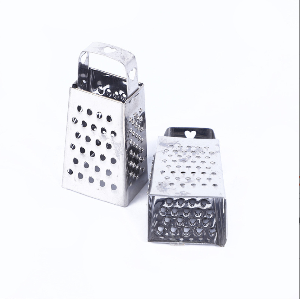 Мини терка в форме сердца 3.5 дюйма, мини терка из нержавеющей стали, четырехсторонняя терка для сыра