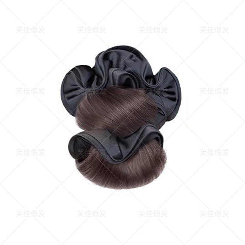 New Low Bun Hairpiece Claw Clip for Women, Bun Hair Tie, Natural Fluffy Back-Of-Head Hairpiece Hair Tie