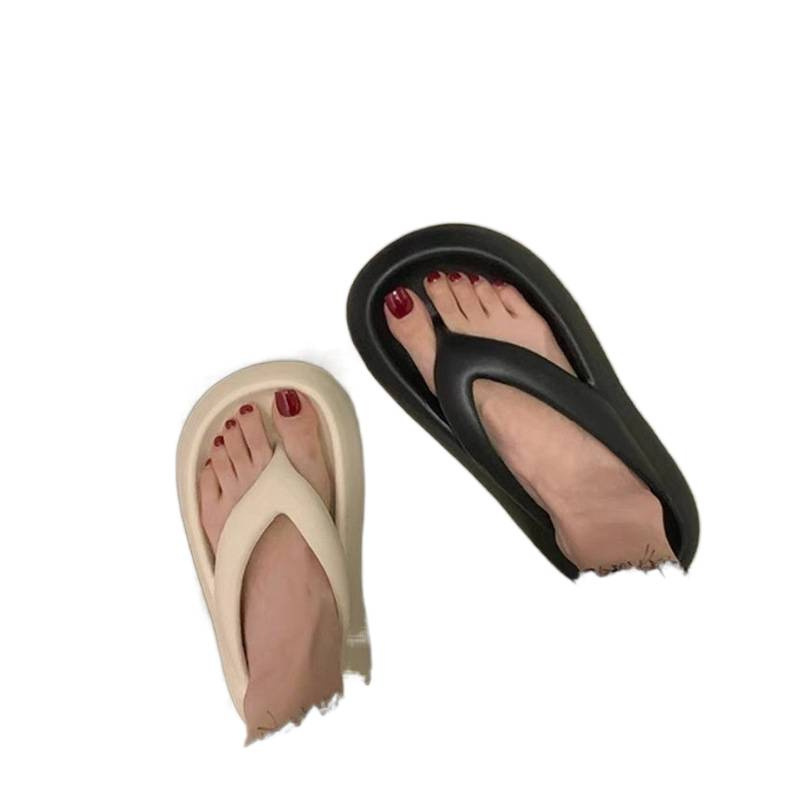 Trendy Thick-Soled Flip-Flops for Women with a Stepping-On-Clouds Feel, Eva Non-Slip Summer Outdoor Soft Sole Wear-Resistant Beach Sandals