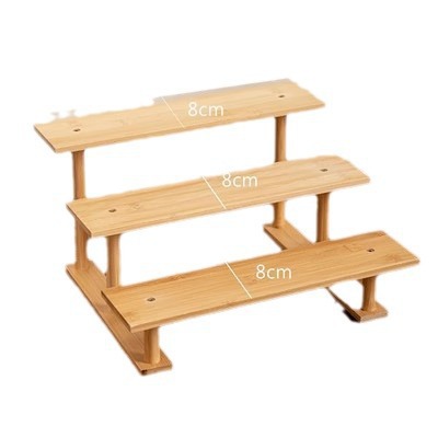 Simple flower rack windowsill fleshy bamboo multi-layer indoor living room desktop shelf balcony decorative shelf wholesale